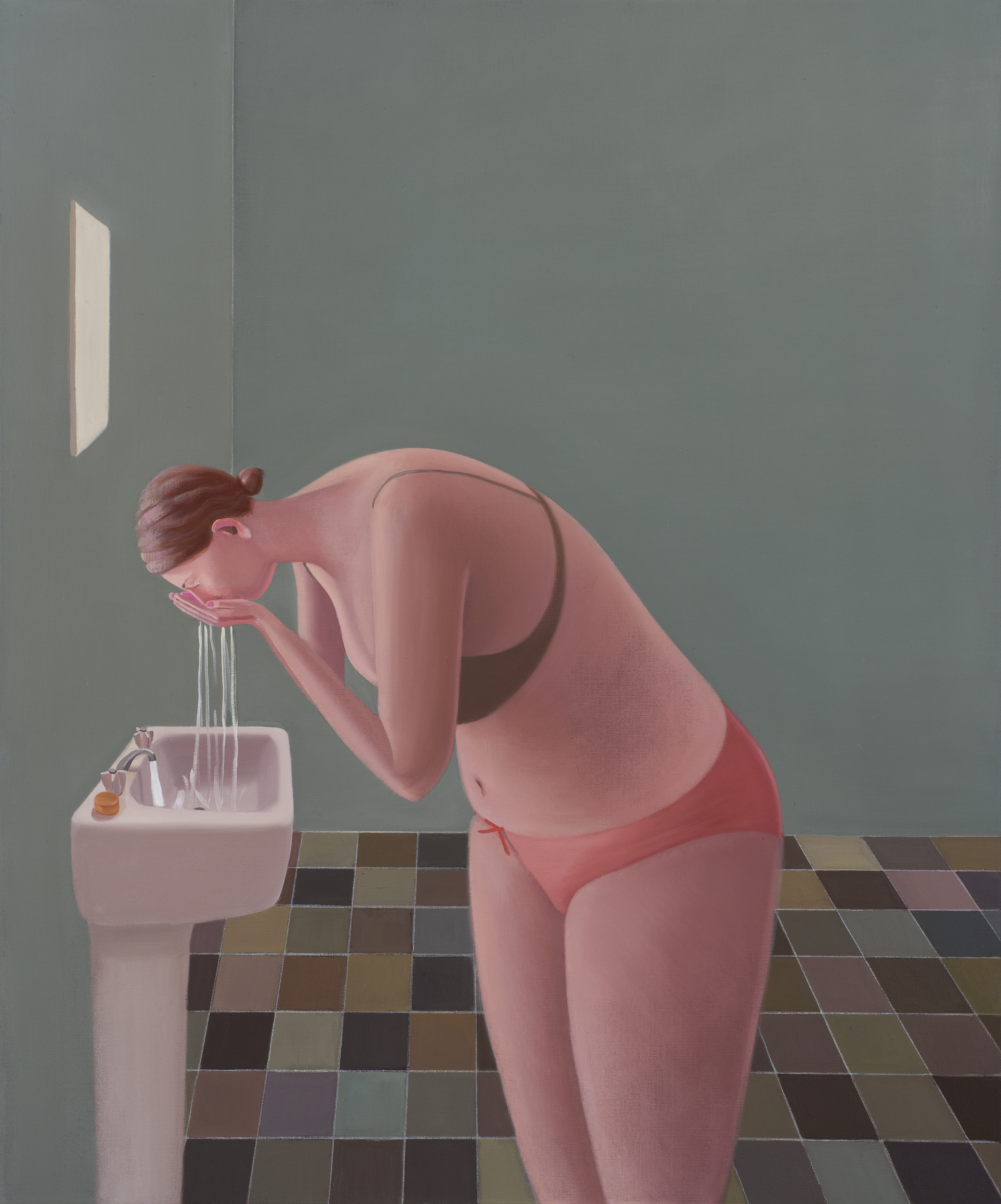 Prudence Flint Wash 2015 Oil on linen, 108 x 90 cm Courtesy the artist and Fine Arts, Sydney Collection of Castlemaine Art Museum