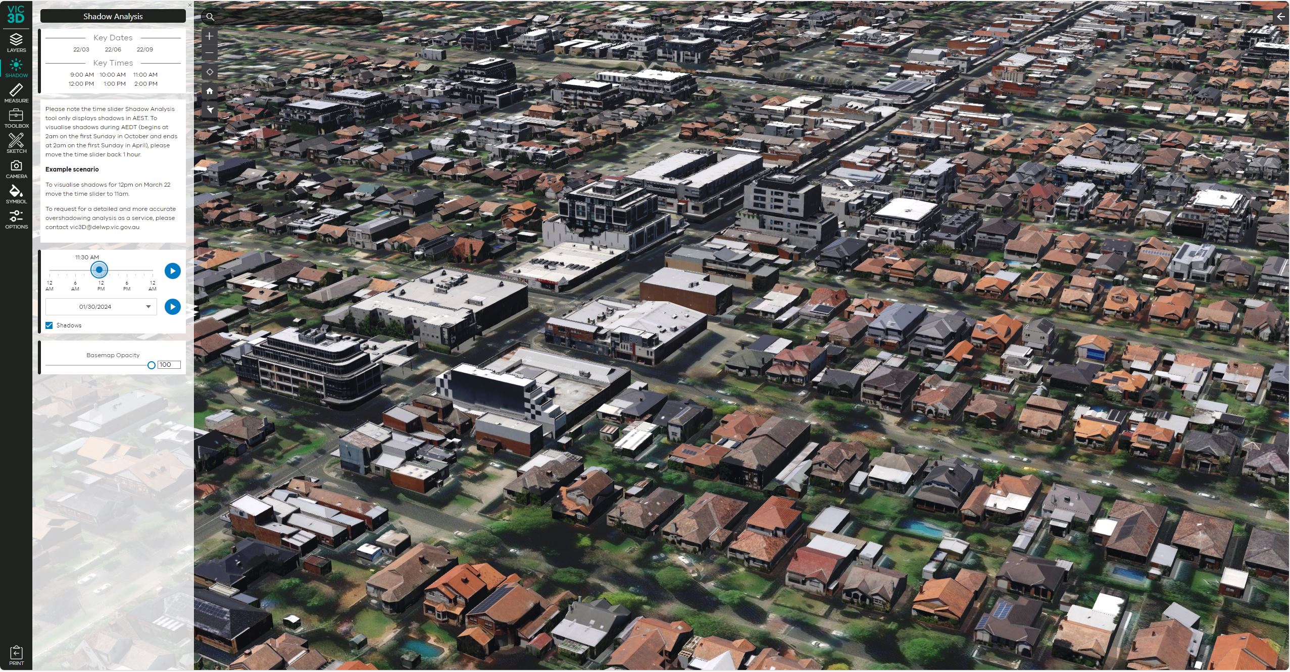 3D planning image of Glen Eira