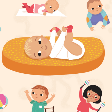 Illustrations of babies and young children