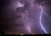 purple lightning storm