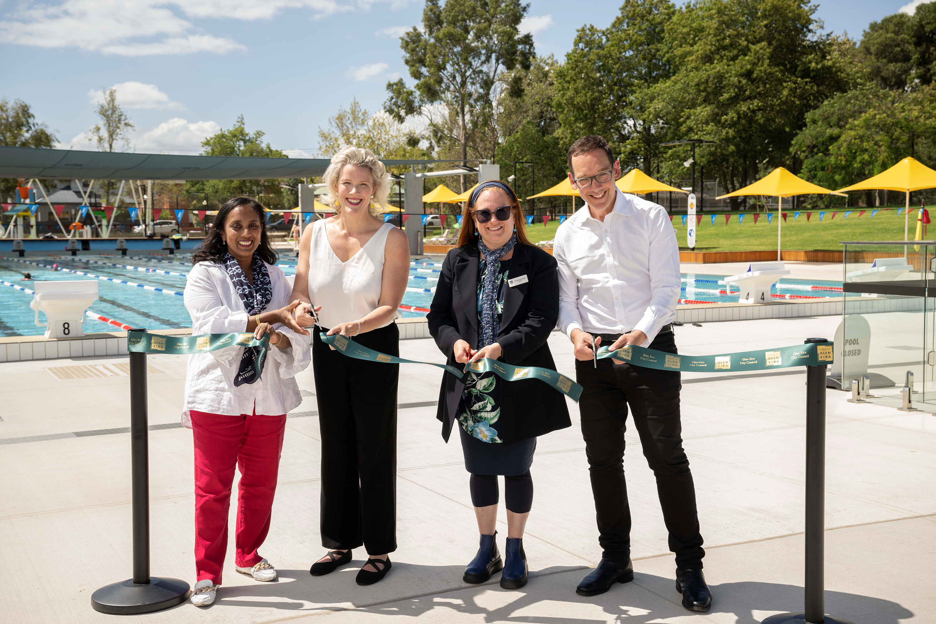 Dr. Michelle Ananda-Rajah, Clair O’Neil MP, Cr Simone Zmood, Steve Dimopoulos MP.