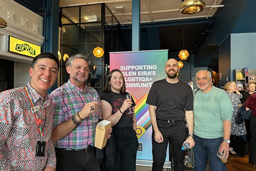 People at the LGBTIQA+ themed event movie night