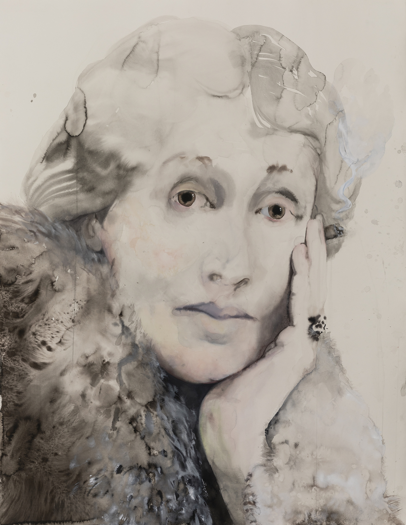 Fiona McMonagle | for most of history Anonymous was a woman 2021, Ink and watercolour on paper, 147x114.5cm Courtesy of the artist