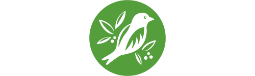 Icon for Urban Ecology with a bird sitting on a branch with leaves